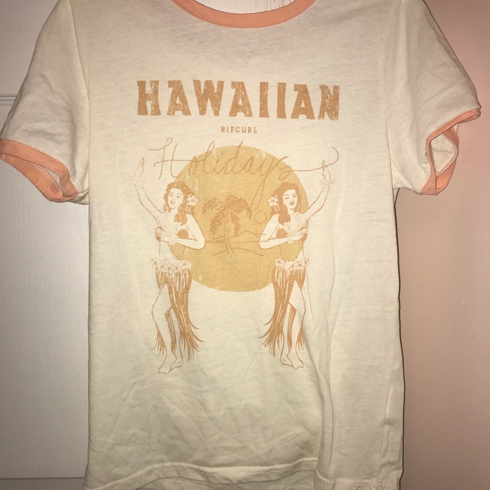 Ripcurl graphic raglan tee *surfer* *hawaii*